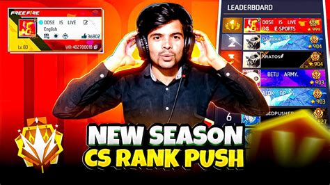 New Season Cs Rank Push To Top 1 Grandmaster Freefireliv