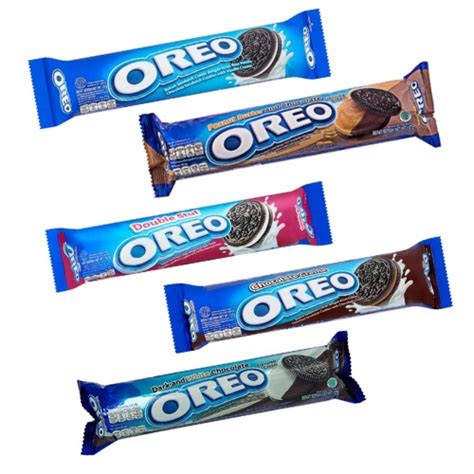 Oreo Original Chocolate Peanut Butter And Chocolate Dark And White Chocolate Double Stuf 133g