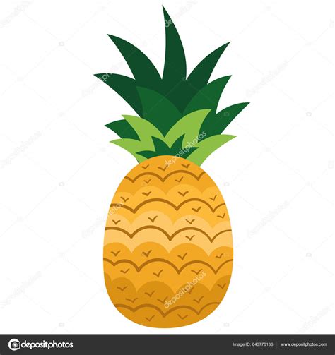 Fresh Pineapple Fruit Healthy Icon Stock Vector By ©yupiramos 643770138