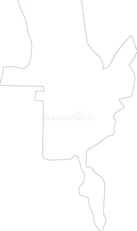 Davao Del Norte Philippines Outline Map Stock Vector Illustration Of