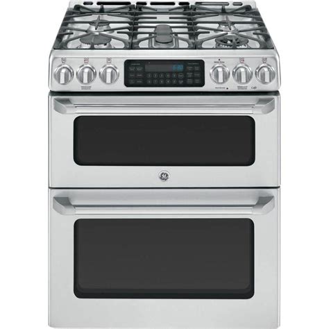 ge cafe  cu ft double oven gas range   cleaning convection