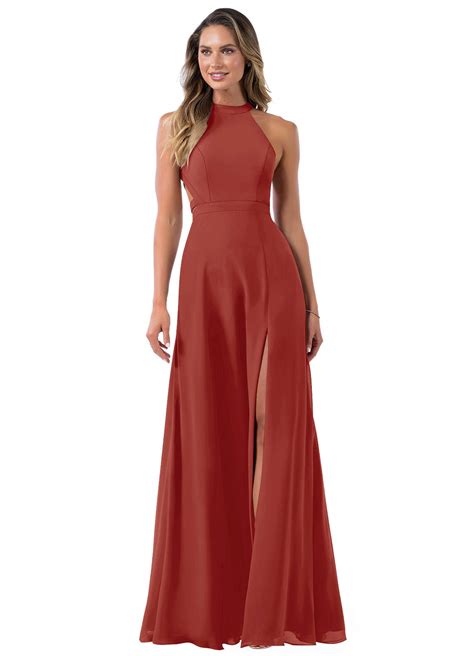 Terracotta Azazie Clarice Bridesmaid Dresses Azazie