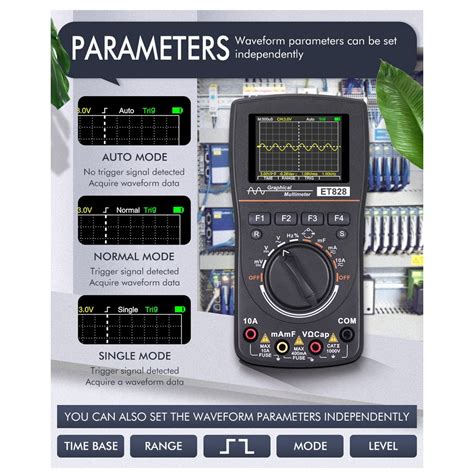 ET828 2 In 1 Intelligent Digital Oscilloscope Auto Range Graphical