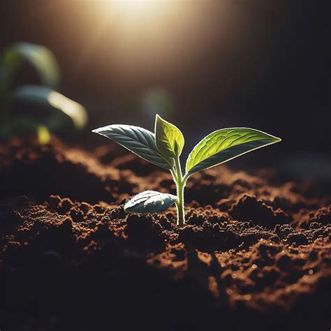ai generated plant growth royalty  stock illustration