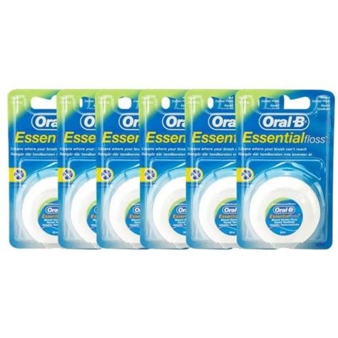 6x ORAL-B ESSENTIAL FLOSS - woskowana nić dentystyczna 50 metrów