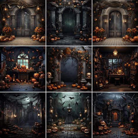 Halloween Digital Backdrops & Backgrounds, Overlays Fine Art ...