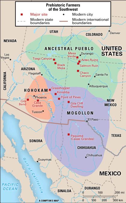 Anasazi Indians Map