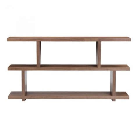 Bowery Hill Mid Century Shelf Wood Bookcase In Walnut Kroger