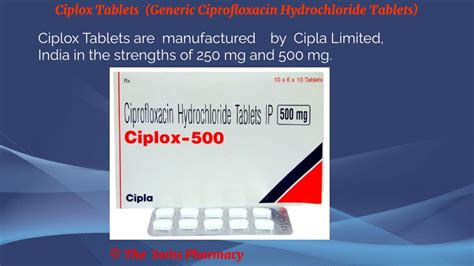 PPT Ciplox Tablets Generic Ciprofloxacin Hydrochloride Tablets