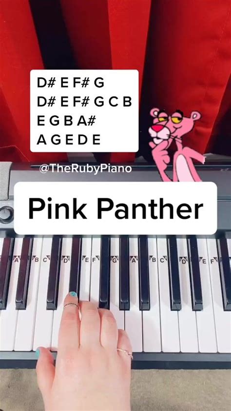 Pink Panther Piano Tutorial #piano #pinkpanther Piano Songs For Beginners, Beginner Piano Music ...