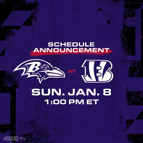 Ravens vs. Bengals on Sunday, 8th January 2023 : r/sbnews