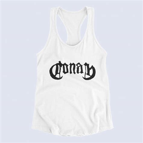 Conan Tank Top Conan Band Logo White Tank Top Shirt Doom Metal