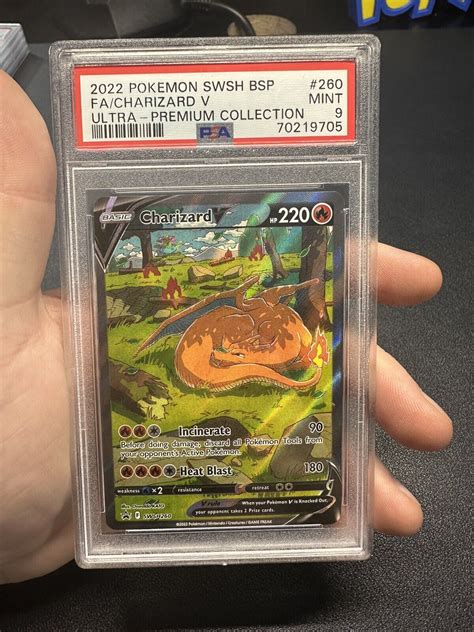 Mavin Psa Mint Pokemon Swsh Bsp Charizard V Full Art Upc