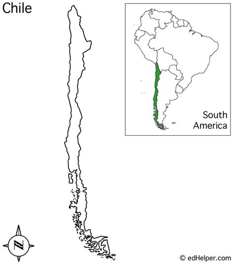 Chile Outline Map