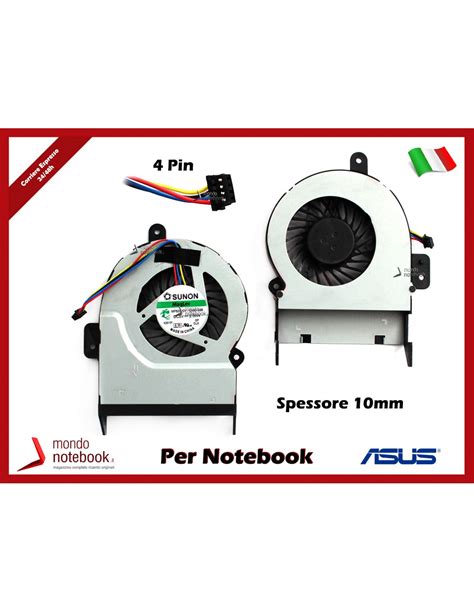 Ventola Fan CPU ASUS X45C X55 X55VD X55VM SPESSORE 10mm