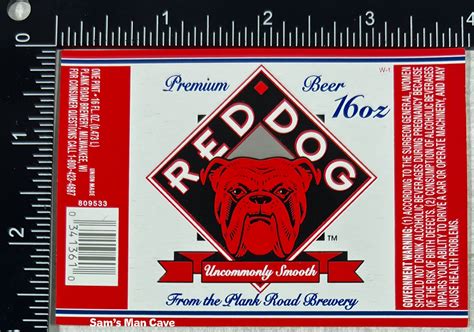 Red Dog Beer Label