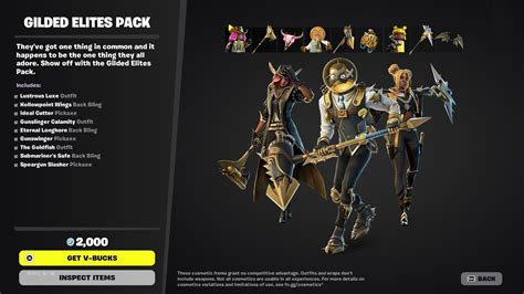 Gilded Elites Pack Fortnite Item Shop Showcase YouTube