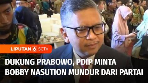 Video Sekjen Pdip Tegaskan Bobby Nasution Untuk Mundur Dari Partai