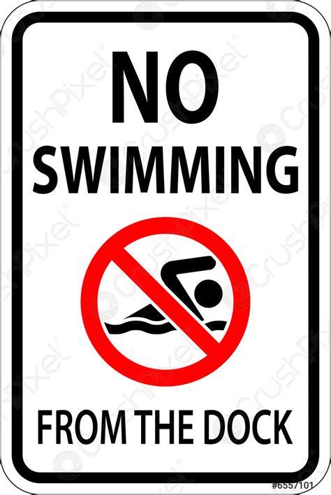 No Swimming Sign Stock Vector 6557101 Crushpixel