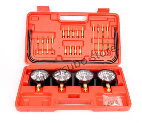 Motorcycle Universal Gauge 4 Carb Carburetor Synchronizer Set Kit