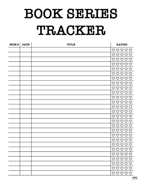 Book Trackers Free Trackers Printabulls