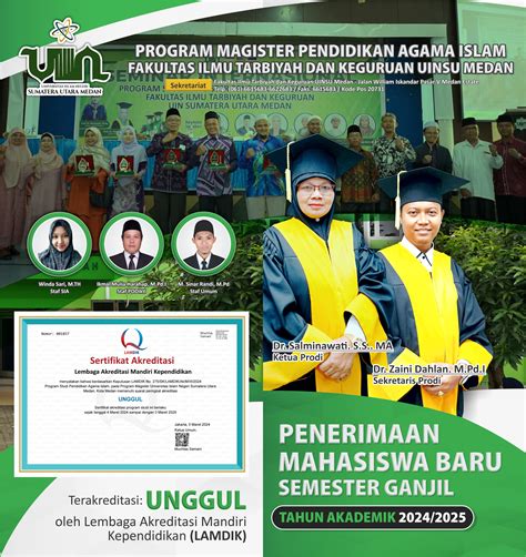 Penerimaan Mahasiswa Baru Program Magister S Pendidikan Agama Islam