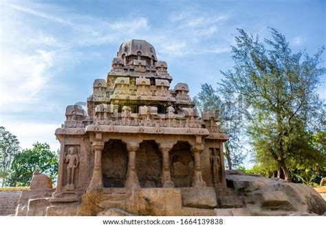 Group Monuments Mahabalipuram Dharmaraja Ratha Pancha Stock Photo ...