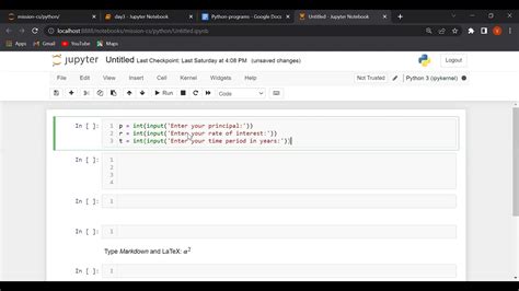 Python Program To Calculate Simple Interest Youtube