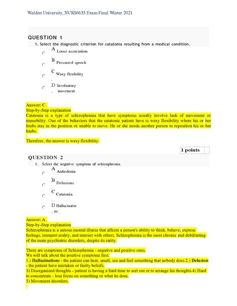 Solution Nurs Nrnp Final Exam Study Guide Studypool