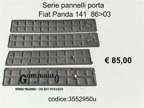 Serie Pannelli Porta Fiat Panda Gommauto Di Roda