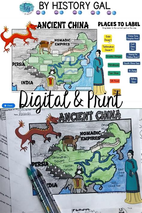 Ancient China Map Activity Print And Digital Artofit