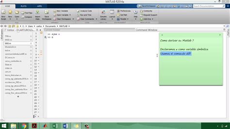 Como Derivar En Matlab Youtube