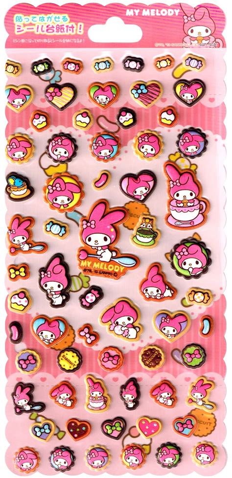 Sanrio My Melody Sweets Puffy Sticker Sheet Puffy Stickers Sanrio My