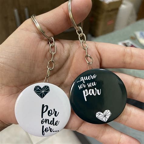 Chaveiros Personalizados Cm Casal Namorados Metadinha Por Onde