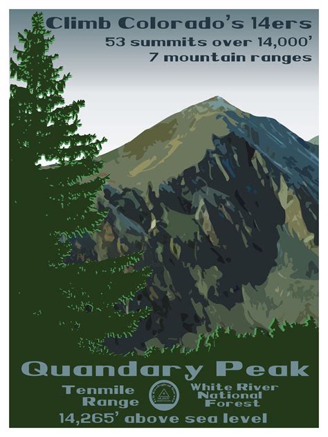 Quandary Peak, Quandary Peak Poster, Quandary Peak Print, Colorado 14er ...