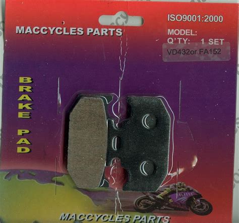 Kawasaki Disc Brake Pads Kdx200 1988 1993 And 1995 2006 Rear 1 Set Ebay