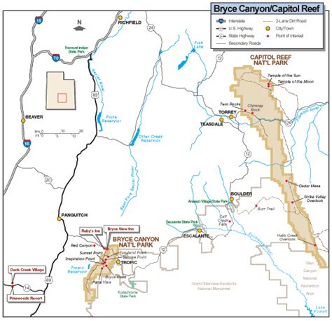 Bryce Canyon National Park Map - Bryce Canyon National Park • mappery