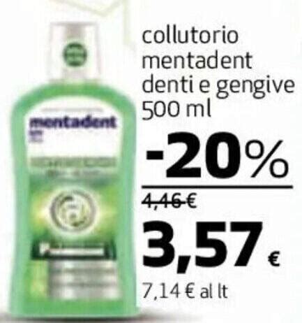 Collutorio Mentadent Denti E Gengive 500 Ml Offerta Di Coop