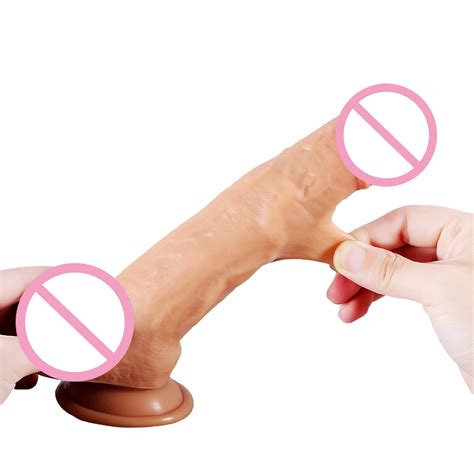 Silicone Artificial Penis Huge Realistic Mushroom Head Big Dildo Sex Toy And Dildo