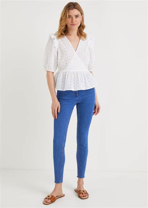 April Mid Wash Skinny Jeans Matalan