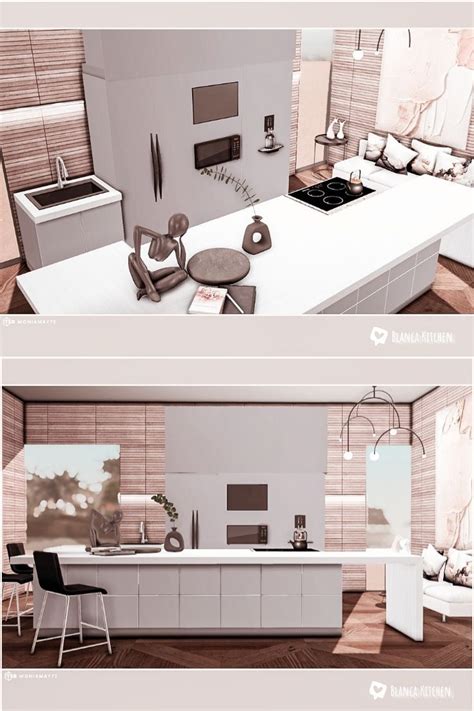 The sims 4 modern kitchen custom content was used download on the sims ...