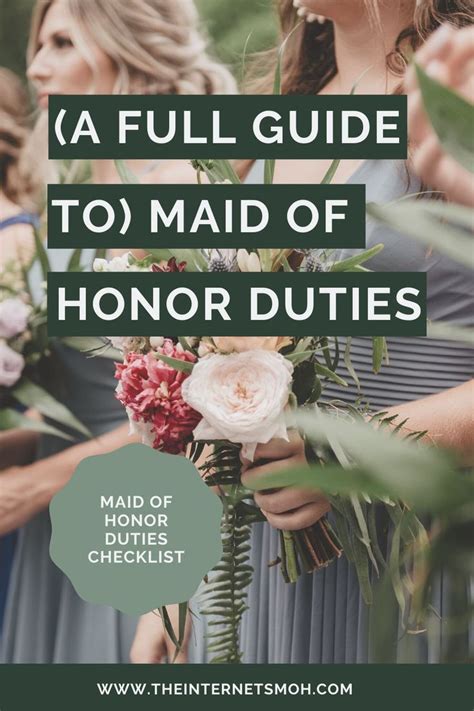 Pin On Maid Of Honor Duties