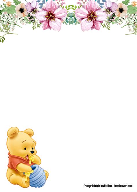 Printable Winnie The Pooh Baby Shower Invitations Choosing A Winnie