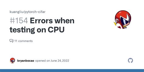 Errors When Testing On Cpu Issue Kuangliu Pytorch Cifar Github