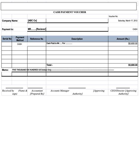 Payment Voucher Format in MS Excel Free Download | SemiOffice.Com