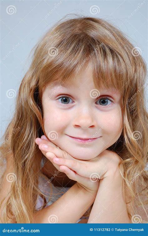 Le Visage De La Fille De Sourire Douce Photo Stock Image Du Cheveu