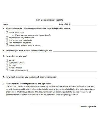 Self Declaration Statement 10 Examples Format Pdf