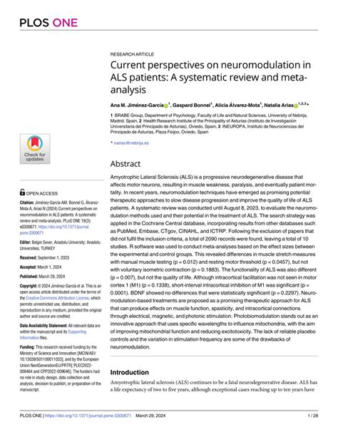 Pdf Current Perspectives On Neuromodulation In Als Patients A