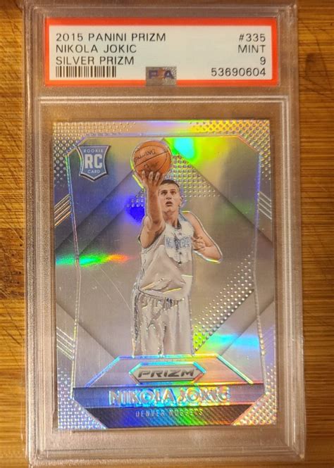 PSA 9 Nikola Jokic 2015 16 Panini Prizm Silver Refractor RC 335