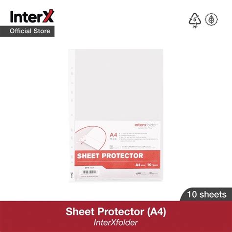 Jual PLASTIK SHEET PROTECTOR INTER X A4 SHEET PROTECTOR INTER X F4